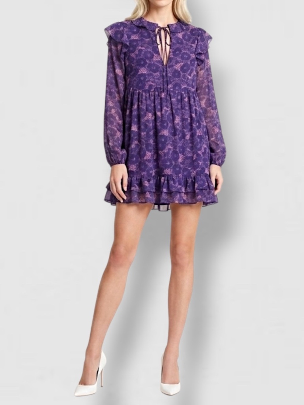 Free People Ruffled Dress XS New